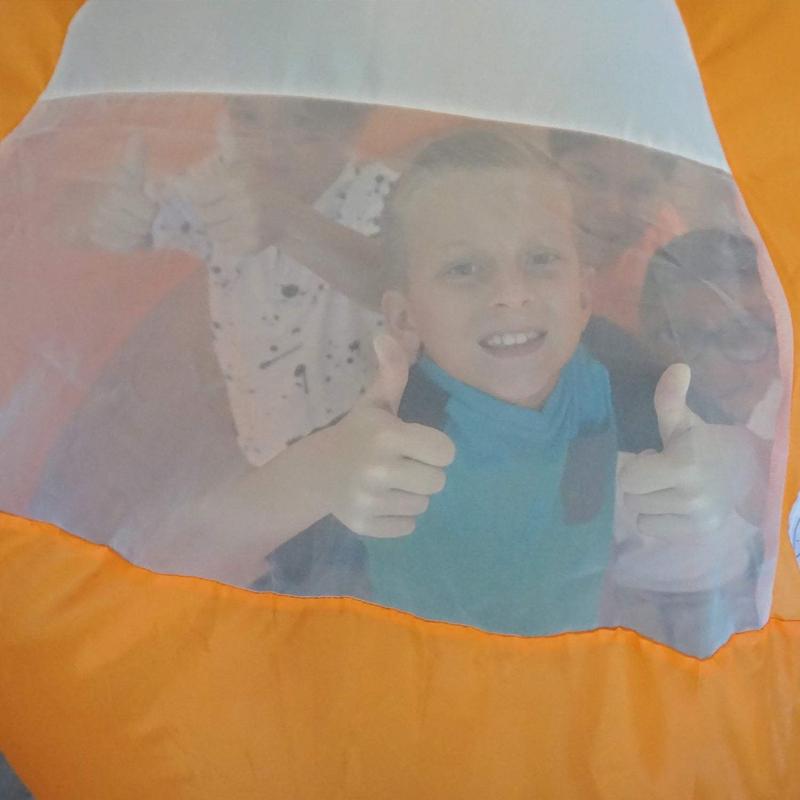 The Original Patented AirFort - Build A Fort in 30 Seconds, Inflatable Fort for Kids, Play Tent for 3-12 years, A Playhouse Where Imagination Runs Wild, Fan not included (Creamsicle Orange)