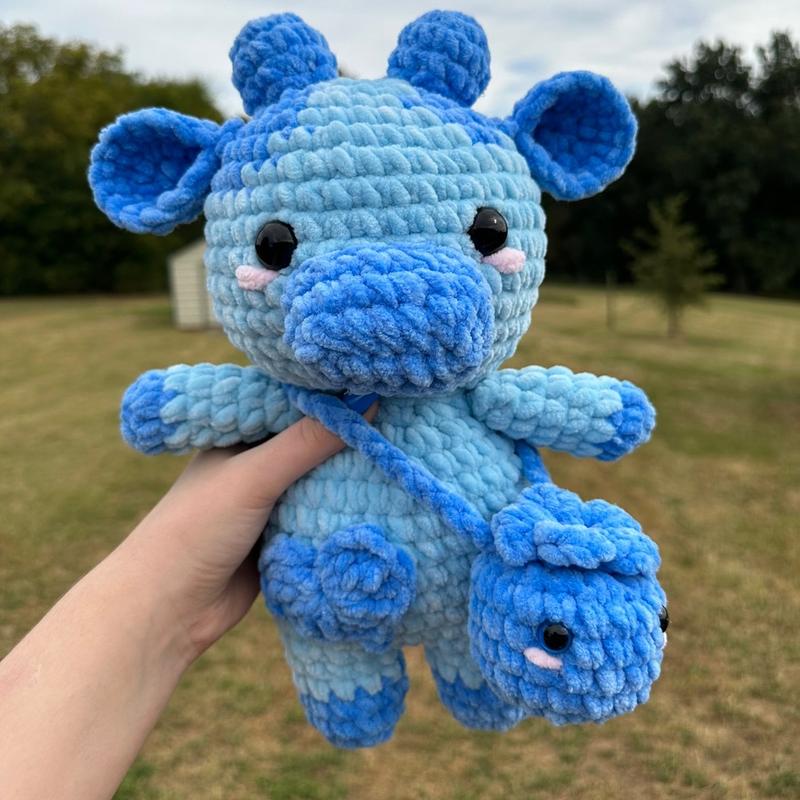 Crochet Blueberry Cow