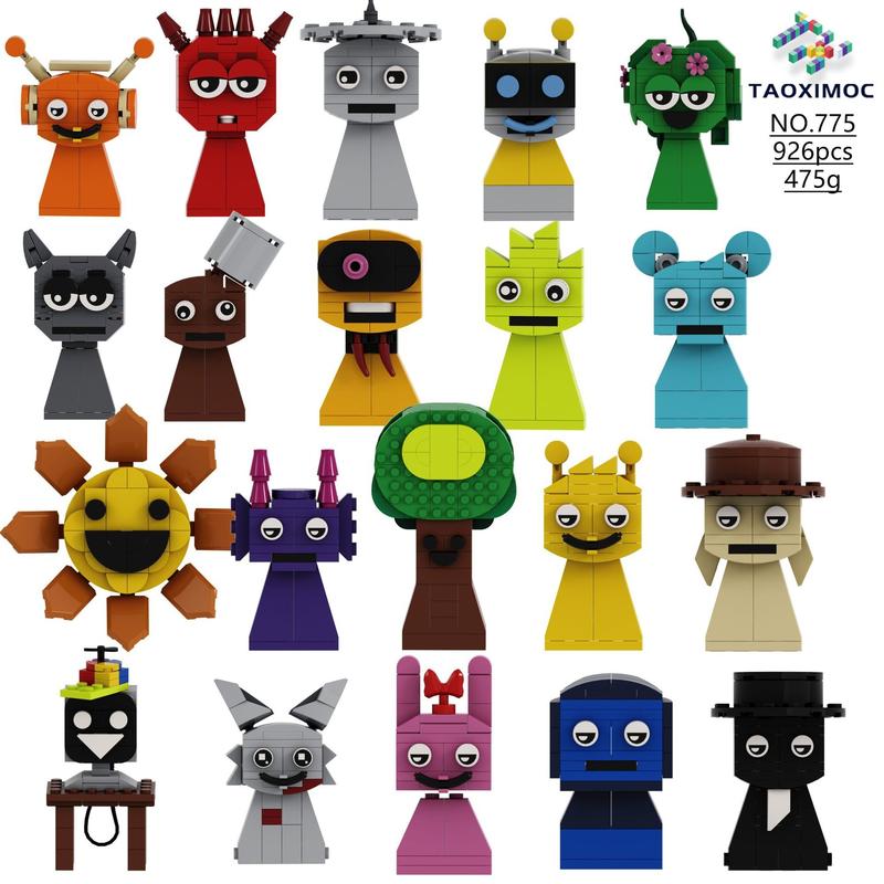 Sprunki Building Blocks Horror Cartoon Game Incredibox Action Figure Assembled Brick Toy Birthday Christmas Gifts For Children