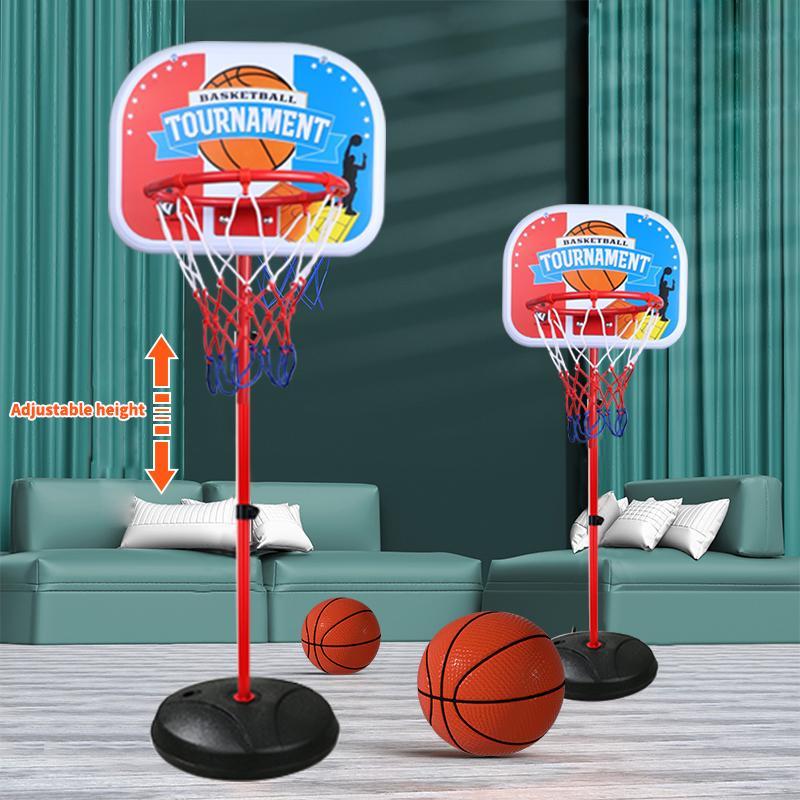 Adjustable Height Basketball Hoop Toy, 1 Set Basketball Stand Toy with Basketball, Indoor Basketball Game Toy, Portable Sports Toy Gift