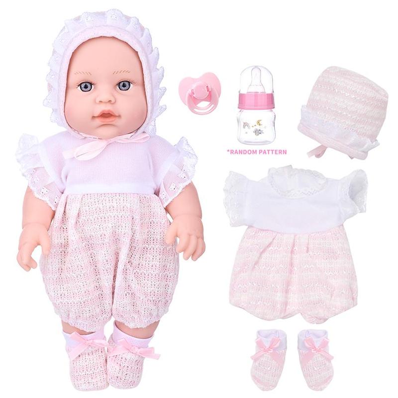 12 Inch Realistic Baby Doll with Clothes & Bottle & Pacifier & Socks & Hat, 1 Set Realistic Newborn Princess Doll, Birthday Gift for Girls