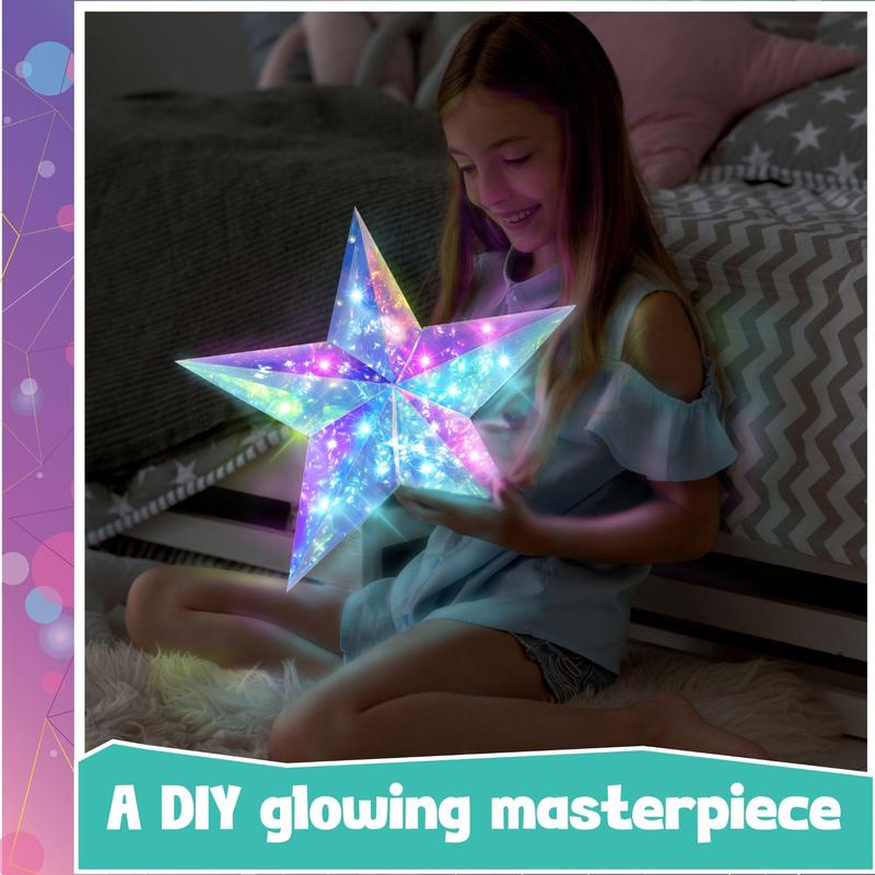 PRISMIC Make Your Own 3D Puzzle Star Lantern - Craft for Tweens, Teens & Adults, Star Holiday Decor, Christmas Tree Topper & Great Gift