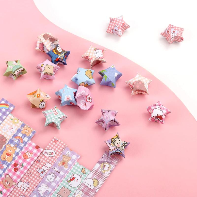 544 Sheets Origami Star Paper Strip Lucky Stars Paper Folding Star Paper Strips for DIY Handmade Crafts Decoration