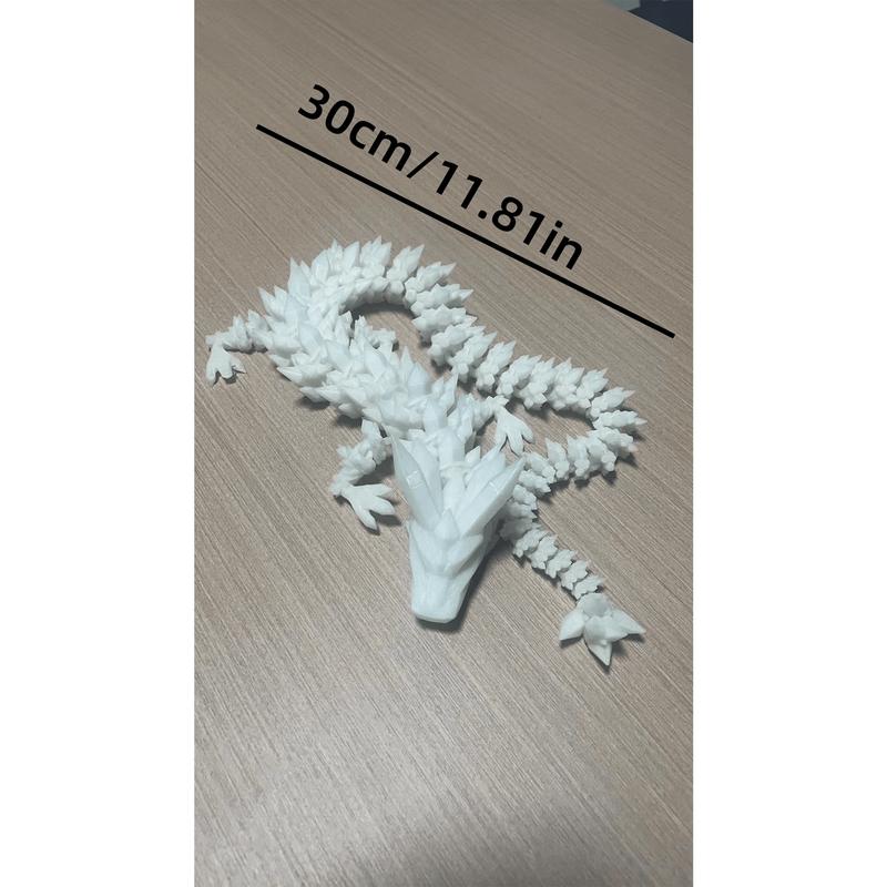 New Glow-In-The-Dark Articulated 3D Printed 30cm Dragon Figurine, Cool Dragon Creative Stress Relief Toy Decor (Glows When Exposed To Sunlight Or UV Light), Caution: Do Not Forcefully Bend,Toys,Fidget Toys,Toy