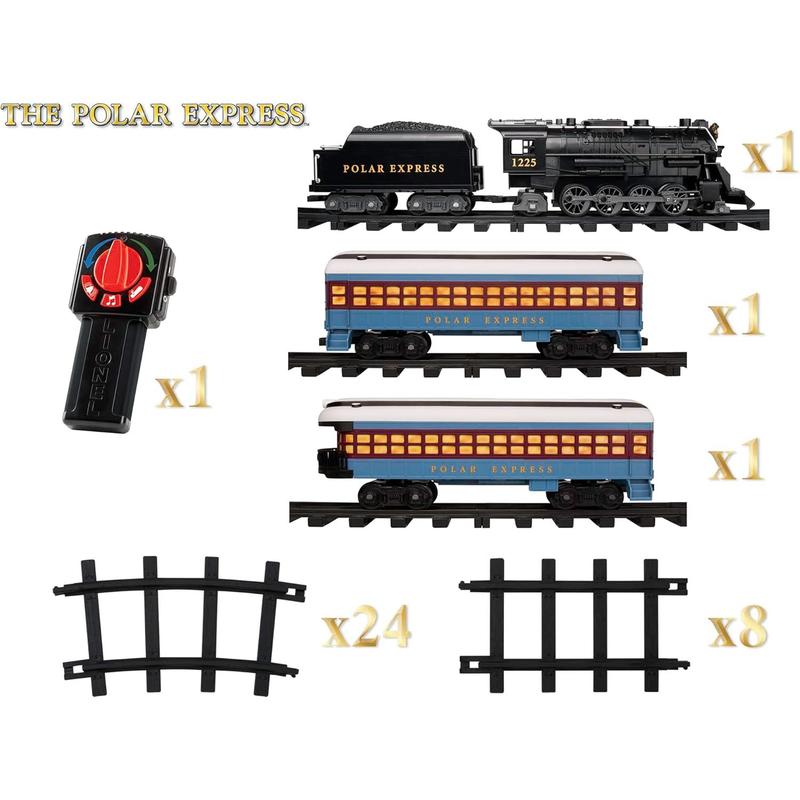 Lionel The Polar Express Ready-to-Play Set, Battery-Powered Berkshire-Style Model Train Set with Remote