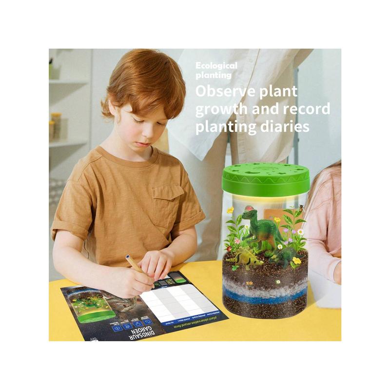 Light-Up Dinosaurs Terrarium Kit For Kids, Glow In Dark Dinosaur Toys For Boys Educational, Science Kit For Kids Ages 4 5 6 7 8-12 Year Old, STEM Birthday Gifts For Boys, Kids Gifts For Boys Girls