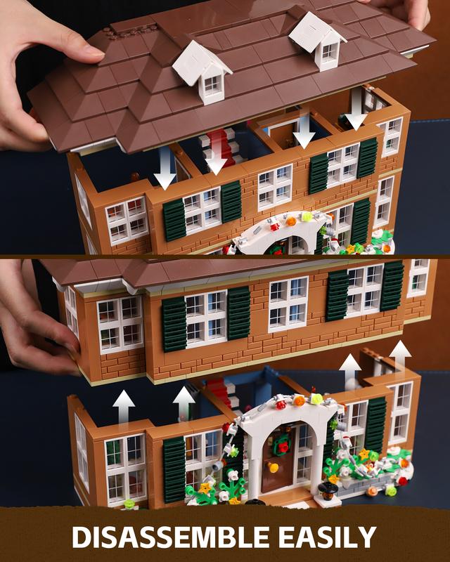 Alone Home Building Set, Alone Home House Building Kits for Adults, Treehouse, Train, Twister Toy, Christmas Holidays Ideas Gift for Kids, Home Decor Office Display Set calendar advent perfect christmas building block christmas building