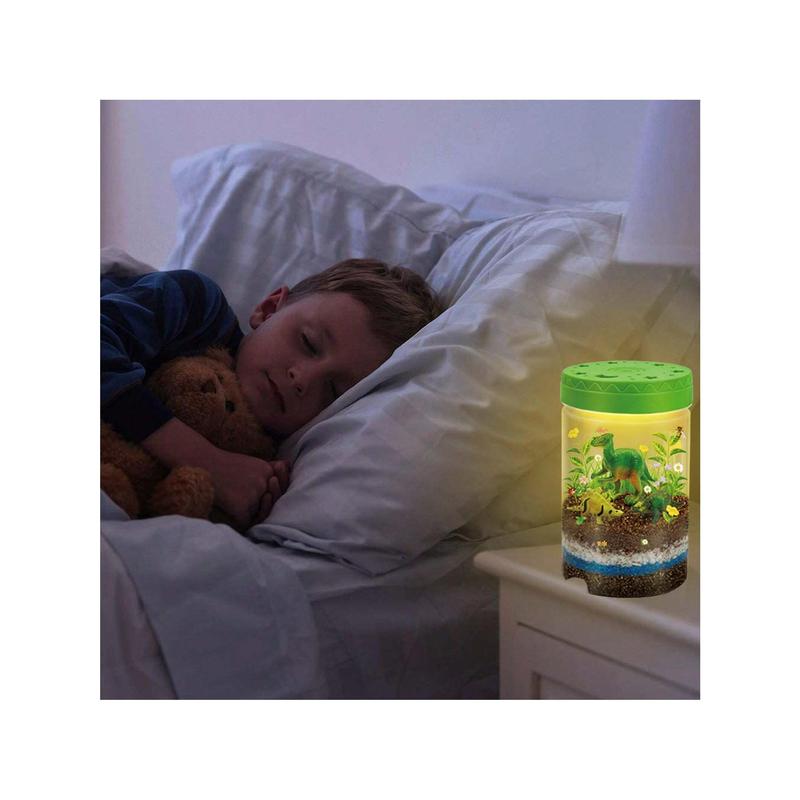 Light-Up Dinosaurs Terrarium Kit For Kids, Glow In Dark Dinosaur Toys For Boys Educational, Science Kit For Kids Ages 4 5 6 7 8-12 Year Old, STEM Birthday Gifts For Boys, Kids Gifts For Boys Girls