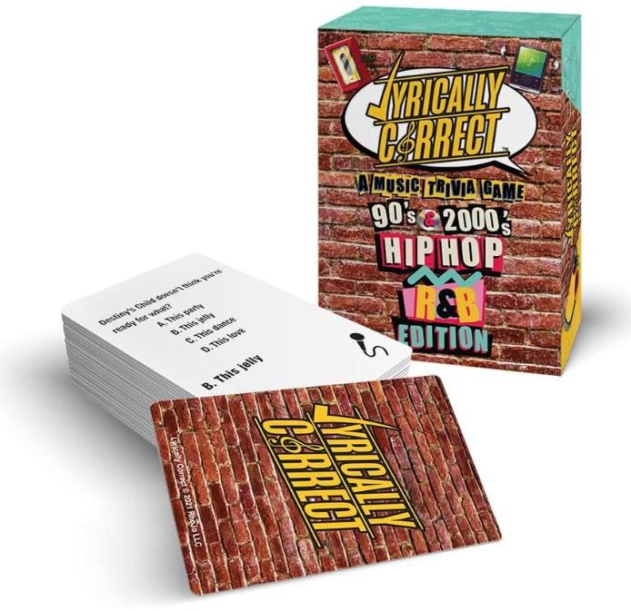 Lyrically Correct Music Trivia Card Game | Multi-Generational Family Gatherings, Adult Game Night and Fun Trivia (90's and 2000's Hip Hop and R&B)