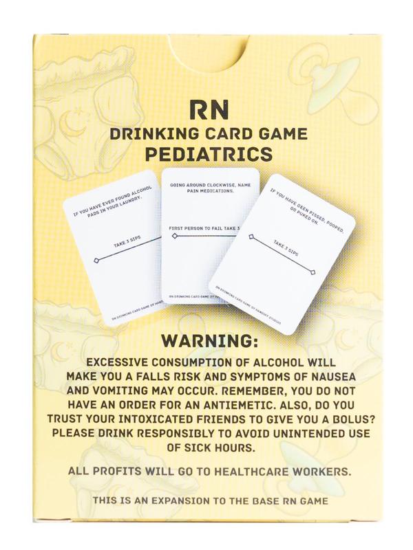 RN Drinking Card Game Pediatric Expansion Pack - Additional Cards to Give a Fun Twist to the Base Game