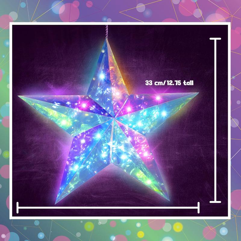 PRISMIC Make Your Own 3D Puzzle Star Lantern - Craft for Tweens, Teens & Adults, Star Holiday Decor, Christmas Tree Topper & Great Gift