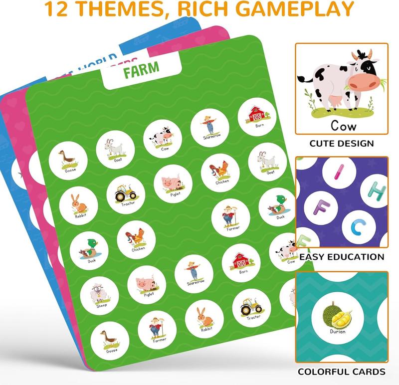 Matching Memory Game for Kids Age 3 4 5 6 7 8 Year Old, Travel Toy for Boys Girls, Wooden Board Game, Road Trip Essentials for Toddler, Airplane  Car  Camping Activity, Ideal Christmas, Birthday Gifts