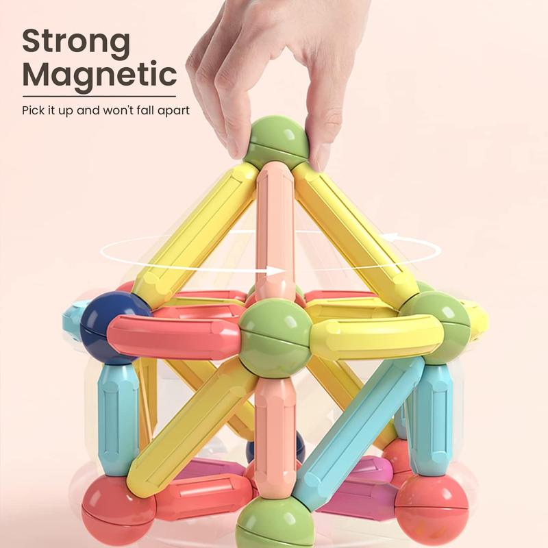 Magnetic Building Blocks for Kids Ages 4-8, STEM Construction Toys for Boys and Girls, Large Size Magnetic Sticks and Balls Game Set for Kids Early Educational Learning (25PCS)