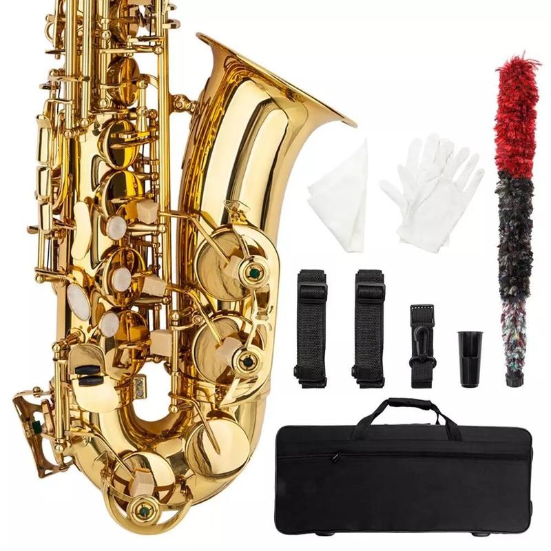 Professional Band Eb Alto Saxophone Paint Gold with Case & Accessories - Perfect for Musicians