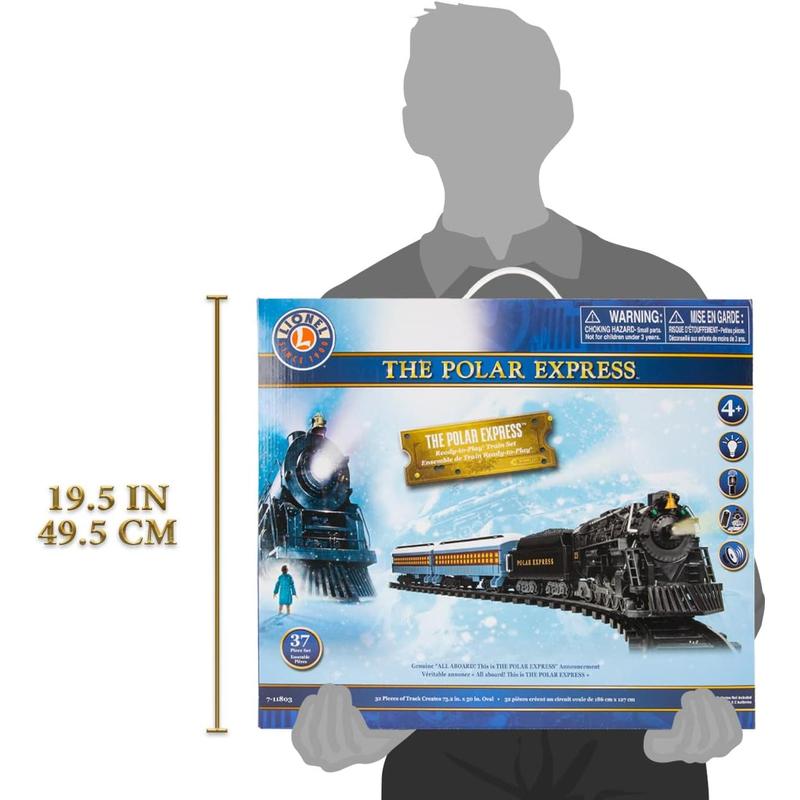 Lionel The Polar Express Ready-to-Play Set, Battery-Powered Berkshire-Style Model Train Set with Remote