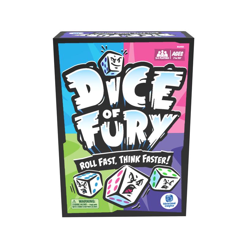 Educational Insights Dice of Fury Fast Paced Family Dice Game, Toy Gift for Boys & Girls, Teens & Adults, Ages 7-107