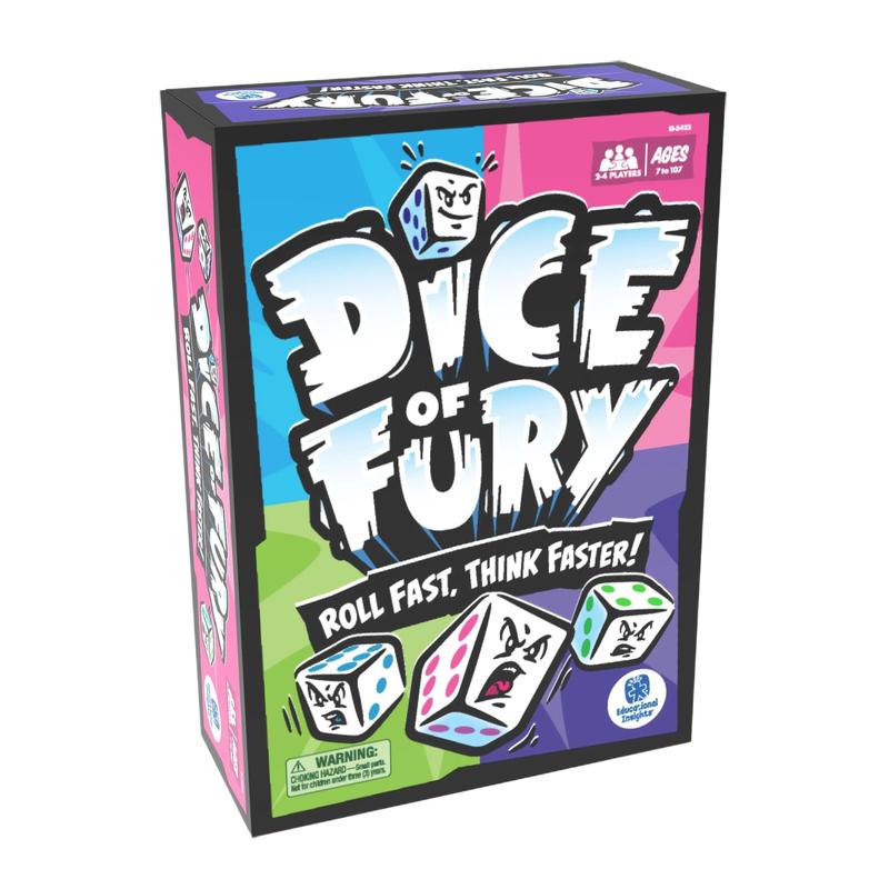 Educational Insights Dice of Fury Fast Paced Family Dice Game, Toy Gift for Boys & Girls, Teens & Adults, Ages 7-107