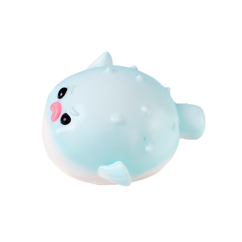 Tabasquishy Handmade Blue Pufferfish Taba Squishy – Perfect Stress Relief Toy