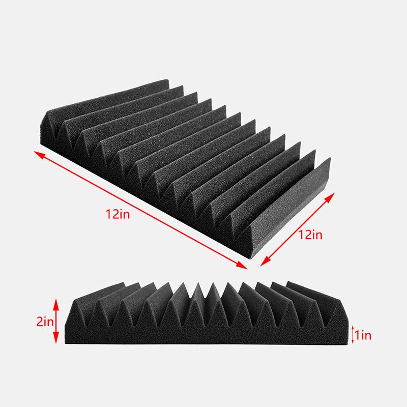 24 Packs Acoustic Foam Panels Wedge 2