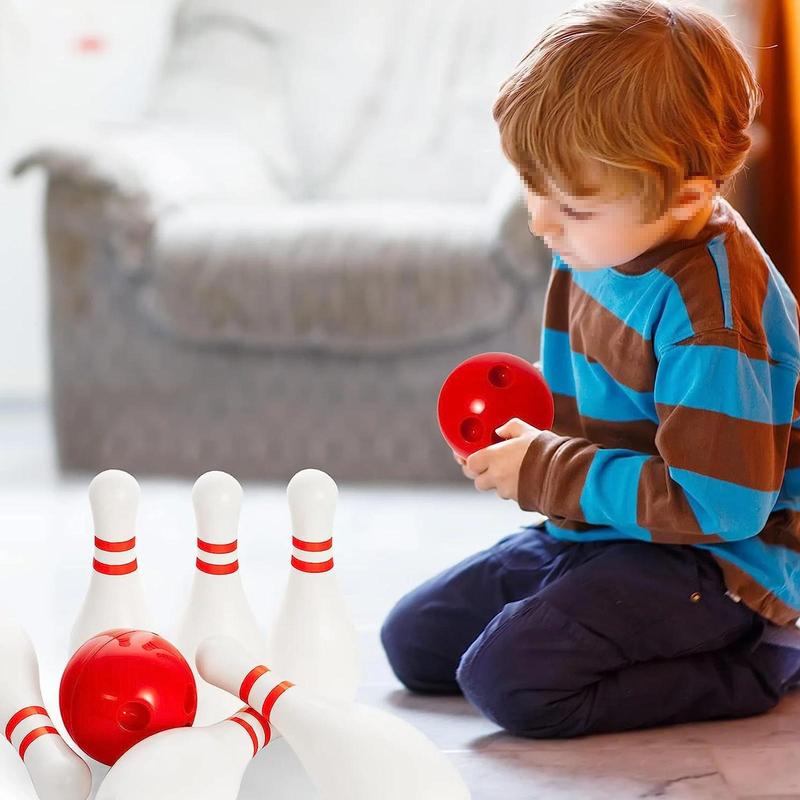 Light up Bowling Toy, Relaxing Light Up Kids Bowling Set, Includes 6 Pins and 1 Ball Kids Educational Game Toys Indoor & Outdoor for Boys Girls