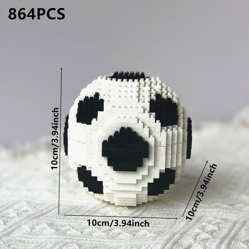 Ball Building Blocks, 864pcs set Soccer Micro Building Blocks, Model Three-dimensional Assembly Educational Brain Teaser Toy, Birthday Gift for Adults & Kids