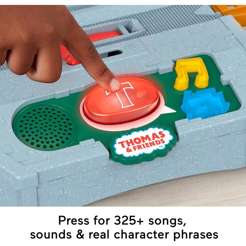 u200BThomas & Friends Motorized Toy Train Set, Talking Cranky Delivery with Track, Sounds & Phrases for Pretend Play Preschool s Ages 3+ Years