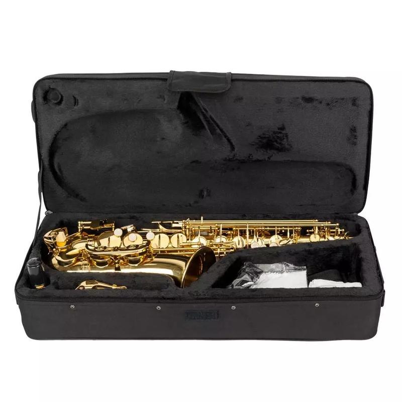 Professional Band Eb Alto Saxophone Paint Gold with Case & Accessories - Perfect for Musicians