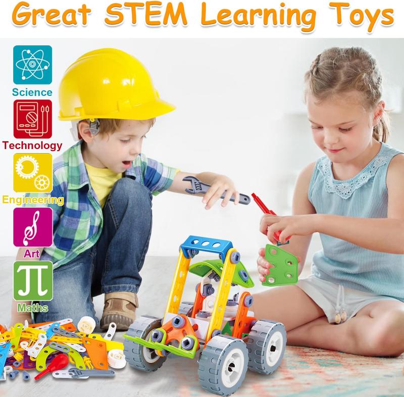 10 in 1 STEM Toys for 4 5 6 7 8+ Year Old Boy Girl Birthday Gifts Building Toys for Kids Ages 4-8 5-7 6-8 Educational Stem Activities for Boys 4-6 4-7 Construction Creative Games Christmas Idea Gift