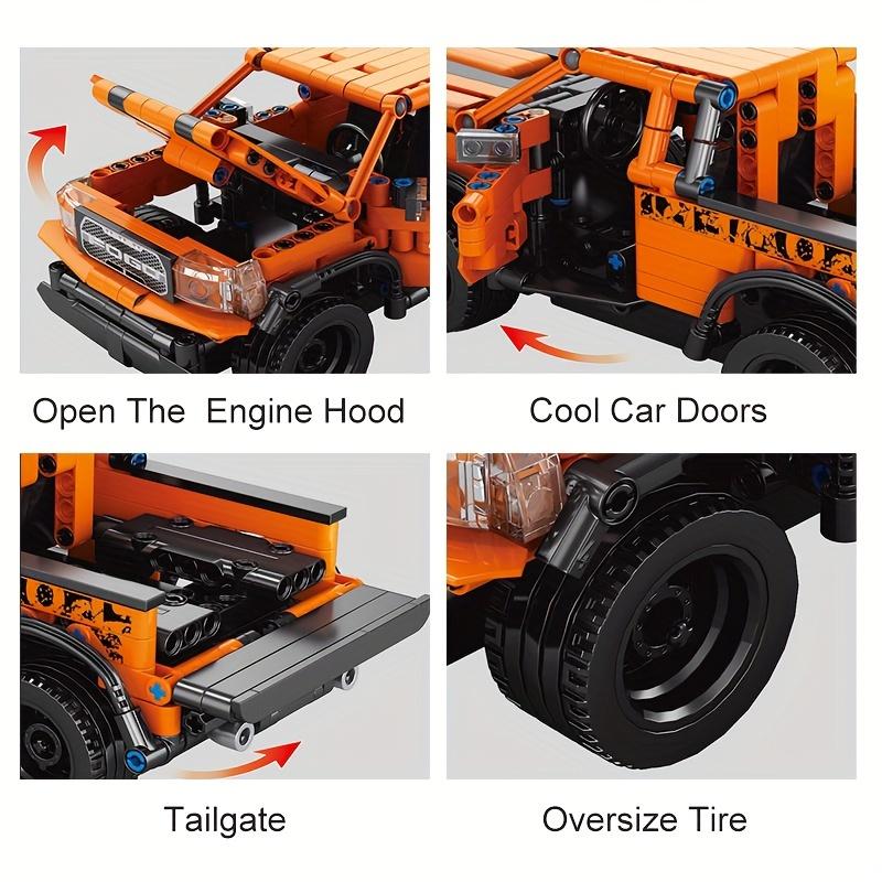 439 blocks remote control electric car, 1:16 scale, 2.4G remote control, hood, door and tailgate can be opened, oversized tires, friend interaction