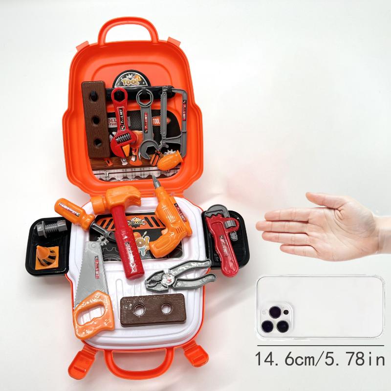 22pcs Set Backpack Toy Gift, Simulation Play House Repair Tool, Toy Repair Tool Set