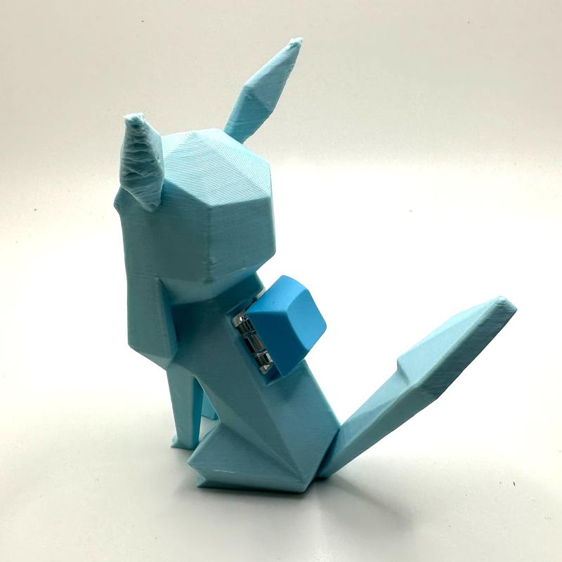 Low Poly Glaceon Mechanical Switch Fidget Toy | Stim Toy, Stress Relief, ADHD, ASMR