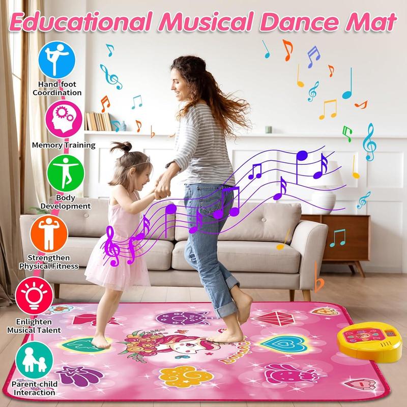 Unicorn Pattern Dance Mat, 1 Count Simulation Music Dance Game Mat, Multi-functional Game Blanket, Children's Dance Game Dance Mat