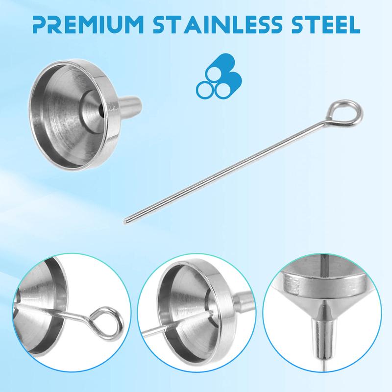 Mini Funnels Set Stainless Steel Urn Funnel Filler Kit for Cremation Jewelry Ashes Keepsakes