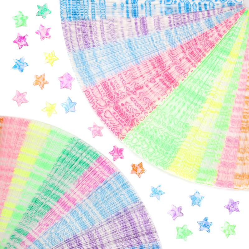 420 count Luminous Paper Star Strips, Glow in The Dark Origami Star Paper Strips Multi-Color Lucky Star Folding Strips for DIY Craft Art Decoration Gift Supplies (Heart, Rose)