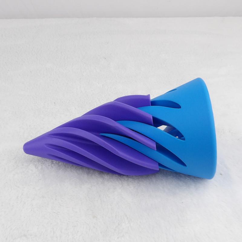 Multicolor 3D Printed Spiral Cone - Stress Relief and Fidget Toy