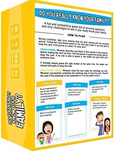 A Fun Family Game Filled with Conversation Starters and Challenges - Great for Kids, Teens and Adults