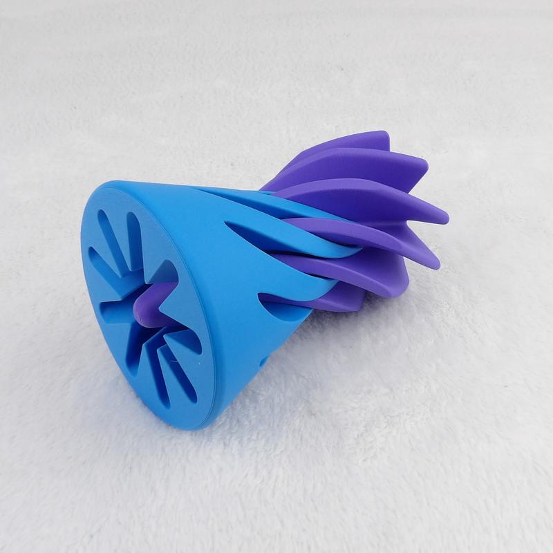 Multicolor 3D Printed Spiral Cone - Stress Relief and Fidget Toy