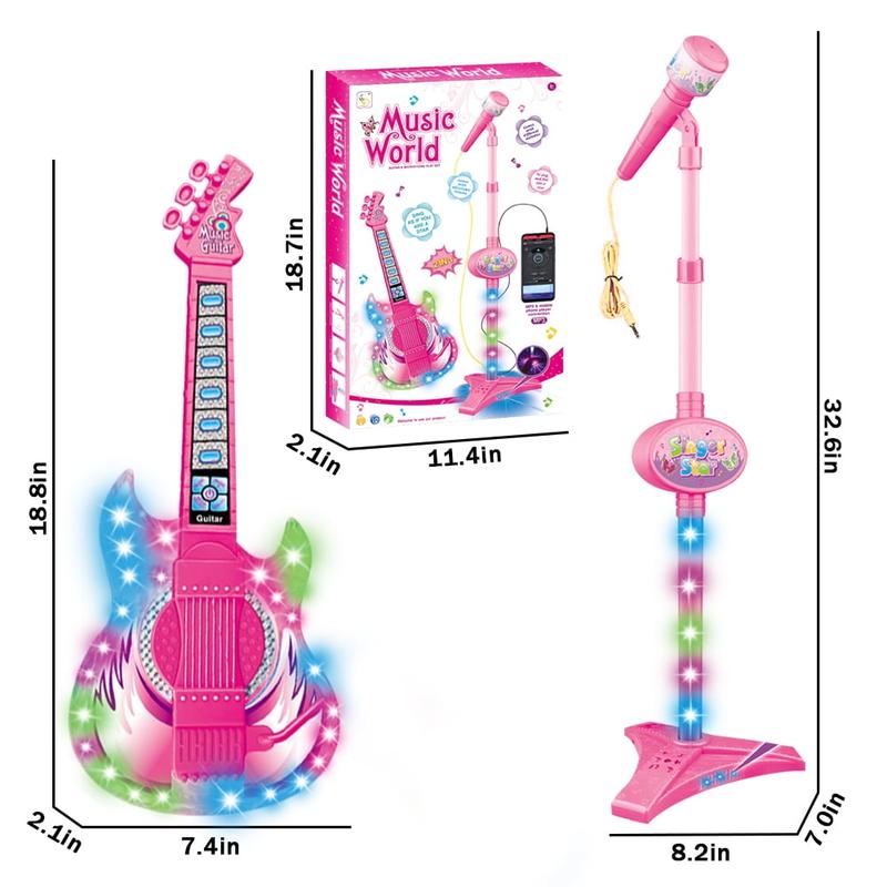 Musical Instrument Toys for Kids, Guitar Toys for 3 4 5 6 7 Years, Music Hobby Toys for Kids, Christmas Gifts and Birthday Gifts for 3-7 Year Old Girls