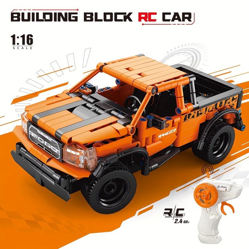 439 blocks remote control electric car, 1:16 scale, 2.4G remote control, hood, door and tailgate can be opened, oversized tires, friend interaction