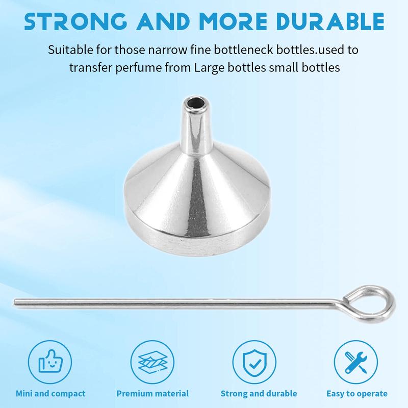 Mini Funnels Set Stainless Steel Urn Funnel Filler Kit for Cremation Jewelry Ashes Keepsakes