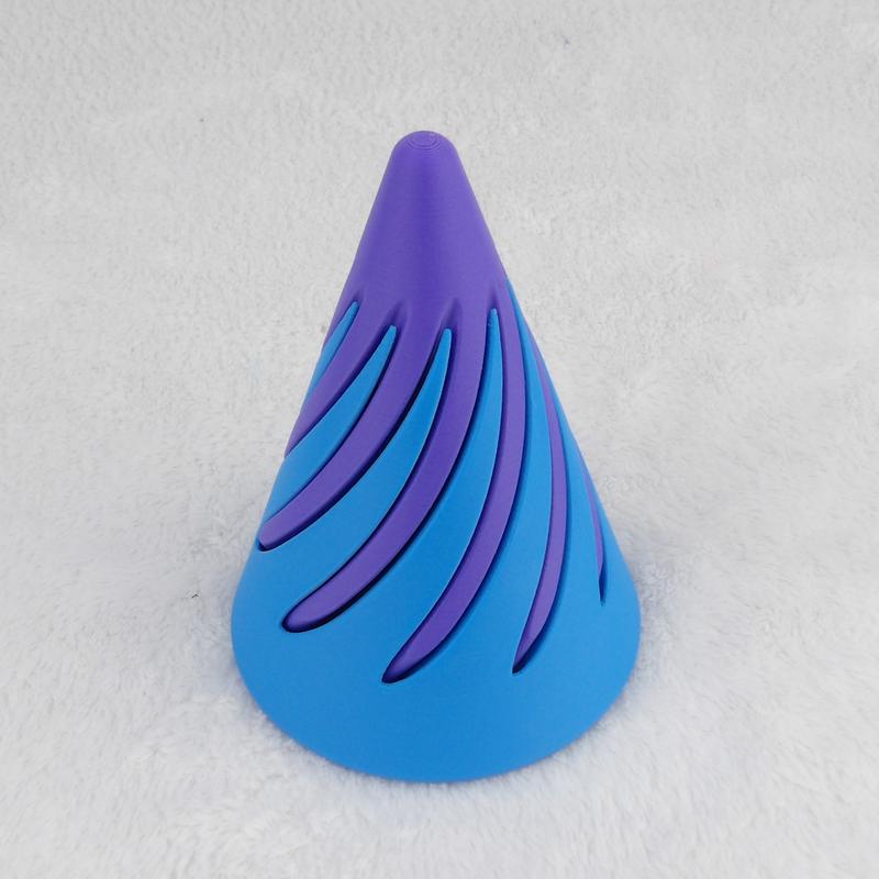 Multicolor 3D Printed Spiral Cone - Stress Relief and Fidget Toy