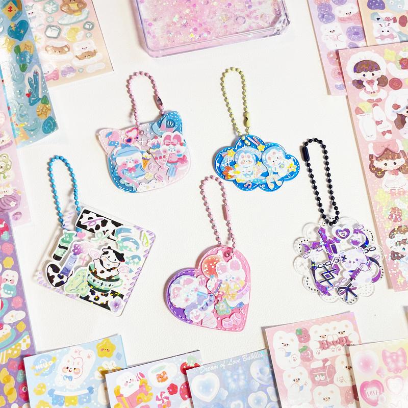 DIY Key Chain GUKA Plates Stickers - Easily Create Unique Designs for Your Personal Belongings