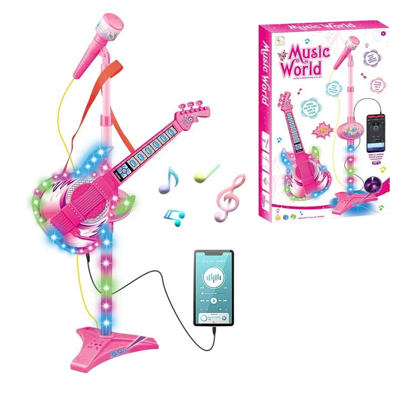 Musical Instrument Toys for Kids, Guitar Toys for 3 4 5 6 7 Years, Music Hobby Toys for Kids, Christmas Gifts and Birthday Gifts for 3-7 Year Old Girls