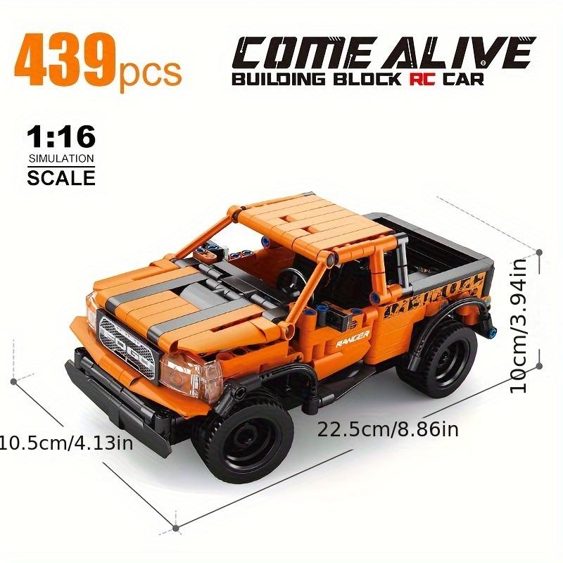 439 blocks remote control electric car, 1:16 scale, 2.4G remote control, hood, door and tailgate can be opened, oversized tires, friend interaction