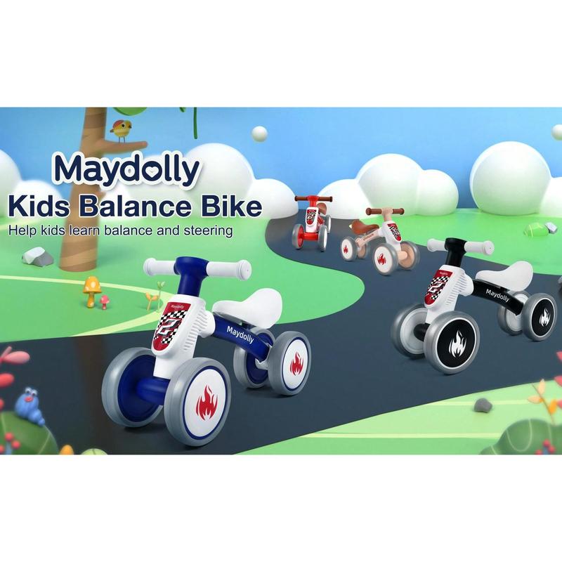 Maydolly Kids Banlance Bike For 1 Year Old Boys Girls Cute 10-24 Months Kids Toy First Birthday Gift No Pedal Toddler 4 Wheels Balance Bike