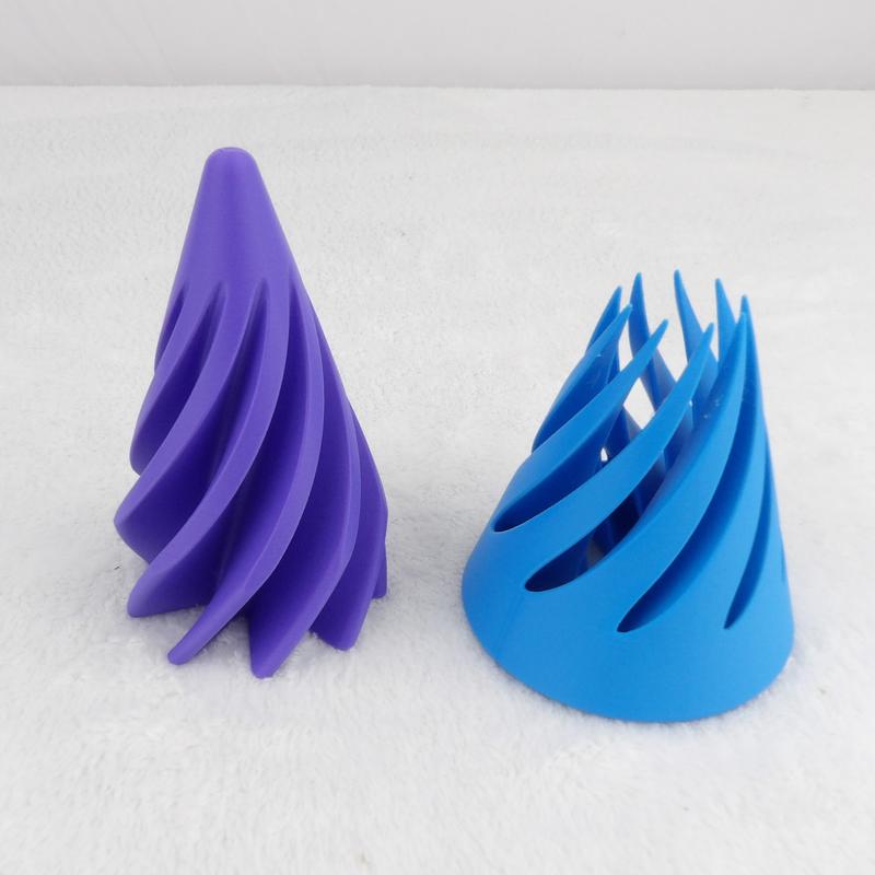 Multicolor 3D Printed Spiral Cone - Stress Relief and Fidget Toy