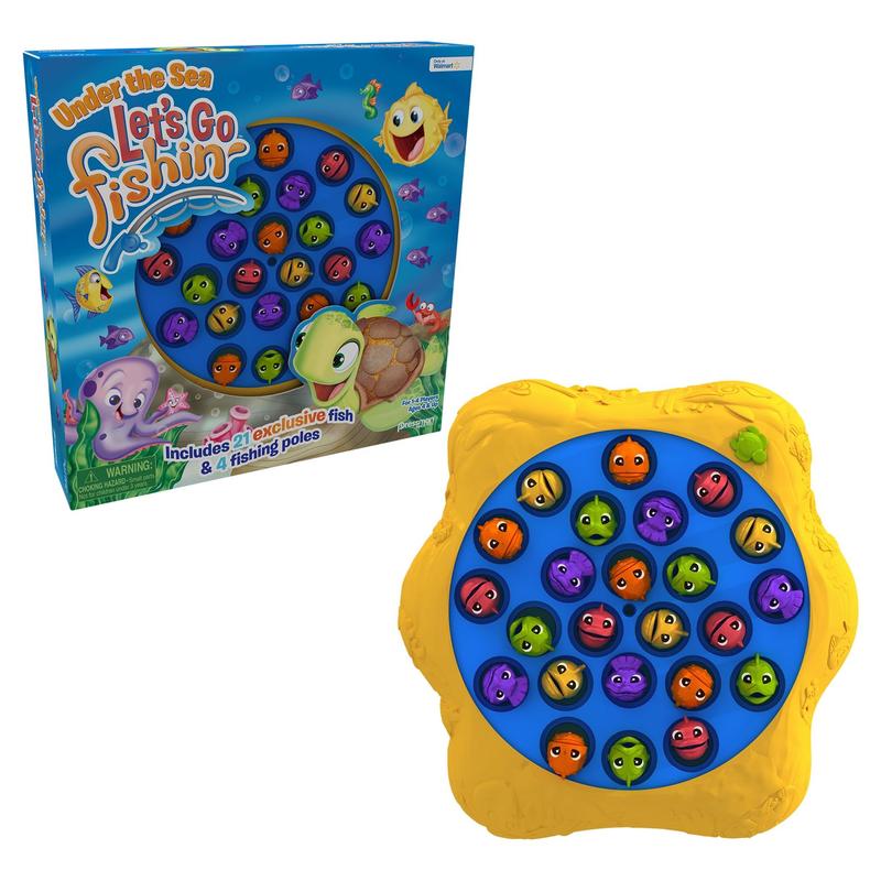 Pressman Let's Go Fishin' Under the Sea Game for Ages 4-6, Colorful Fish Catching Toy from Australia