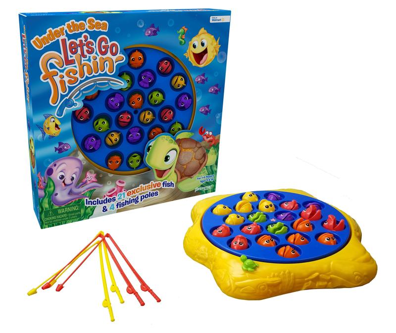 Pressman Let's Go Fishin' Under the Sea Game for Ages 4-6, Colorful Fish Catching Toy from Australia