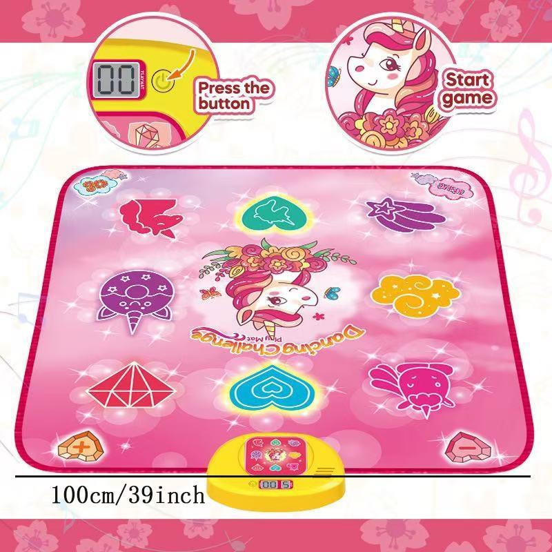 Unicorn Pattern Dance Mat, 1 Count Simulation Music Dance Game Mat, Multi-functional Game Blanket, Children's Dance Game Dance Mat