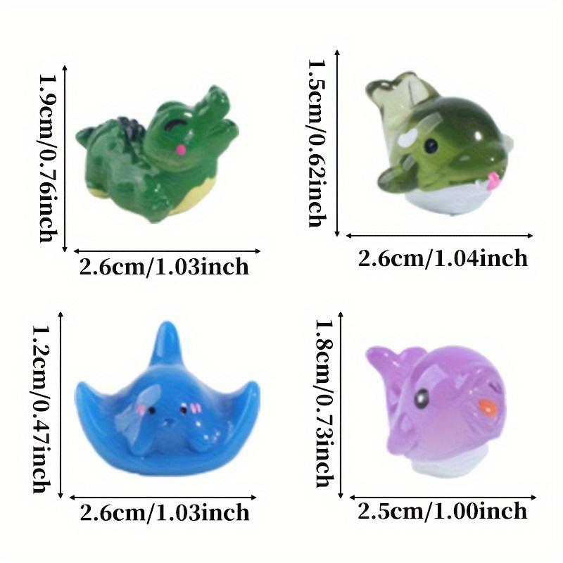 100pcs Mini Resin 5 Models Super Value Pack Ocean Animal Charms - Perfect for Aquariums, Toy Houses, Christmas Decorations, Festive Party Gifts